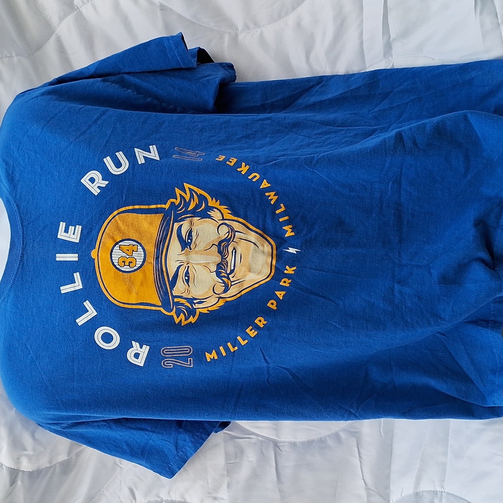 2014 Rollie Run Milwaukee Brewers Shirt, Extra Large